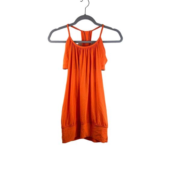 Lululemon Orange Tank Top with Built in Bra Size 6 - Picture 1 of 4